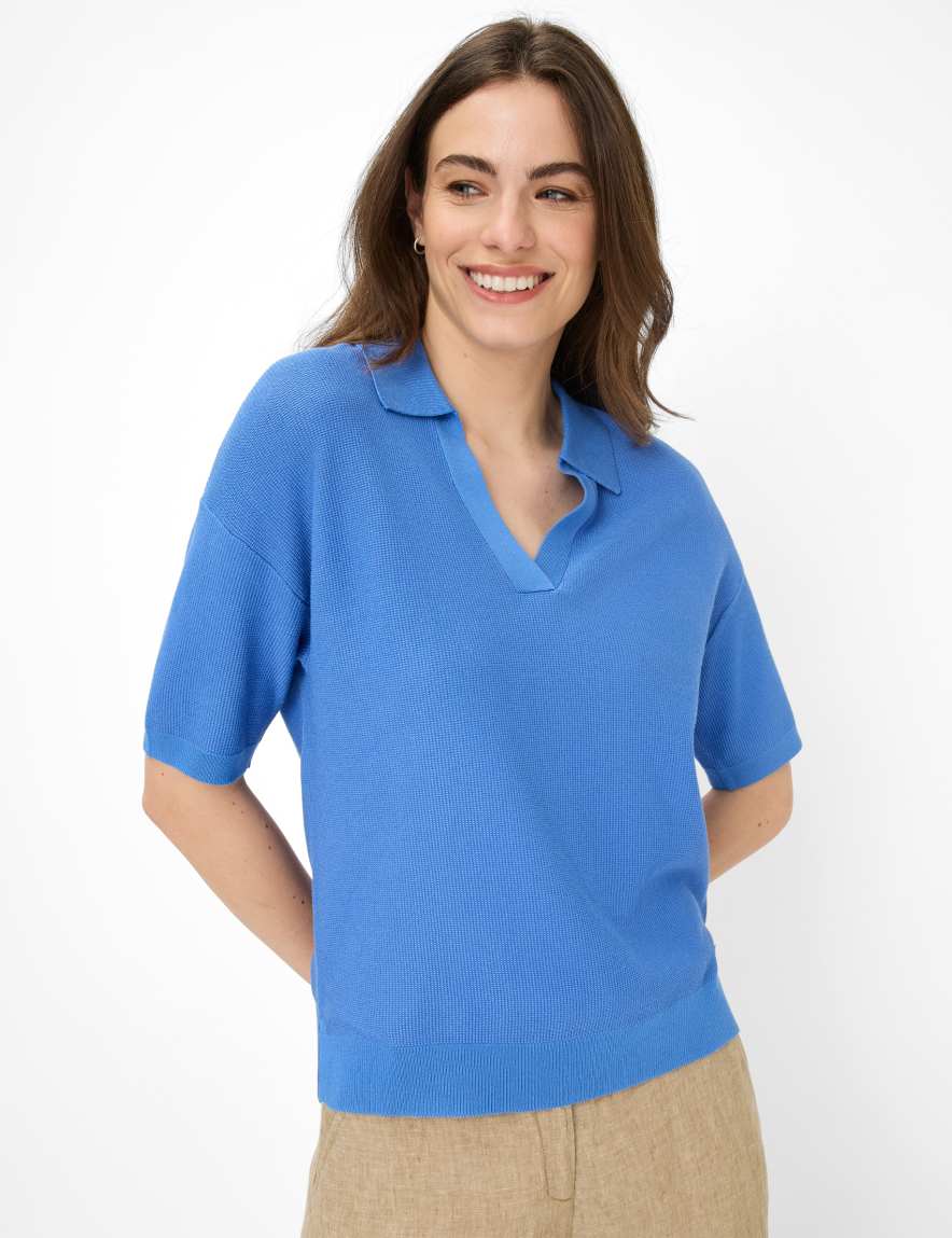 eurex by brax Women's fashion Sweaters Style LILIAN Blue ➜ - buy at Brax