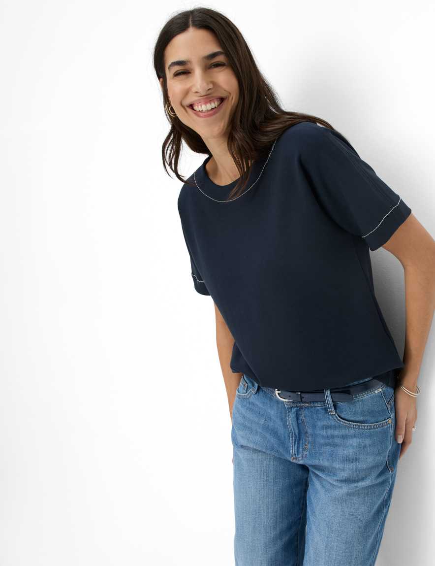 Eurex By Brax Women's Fashion T-shirts Style BAILEE Dark Blue