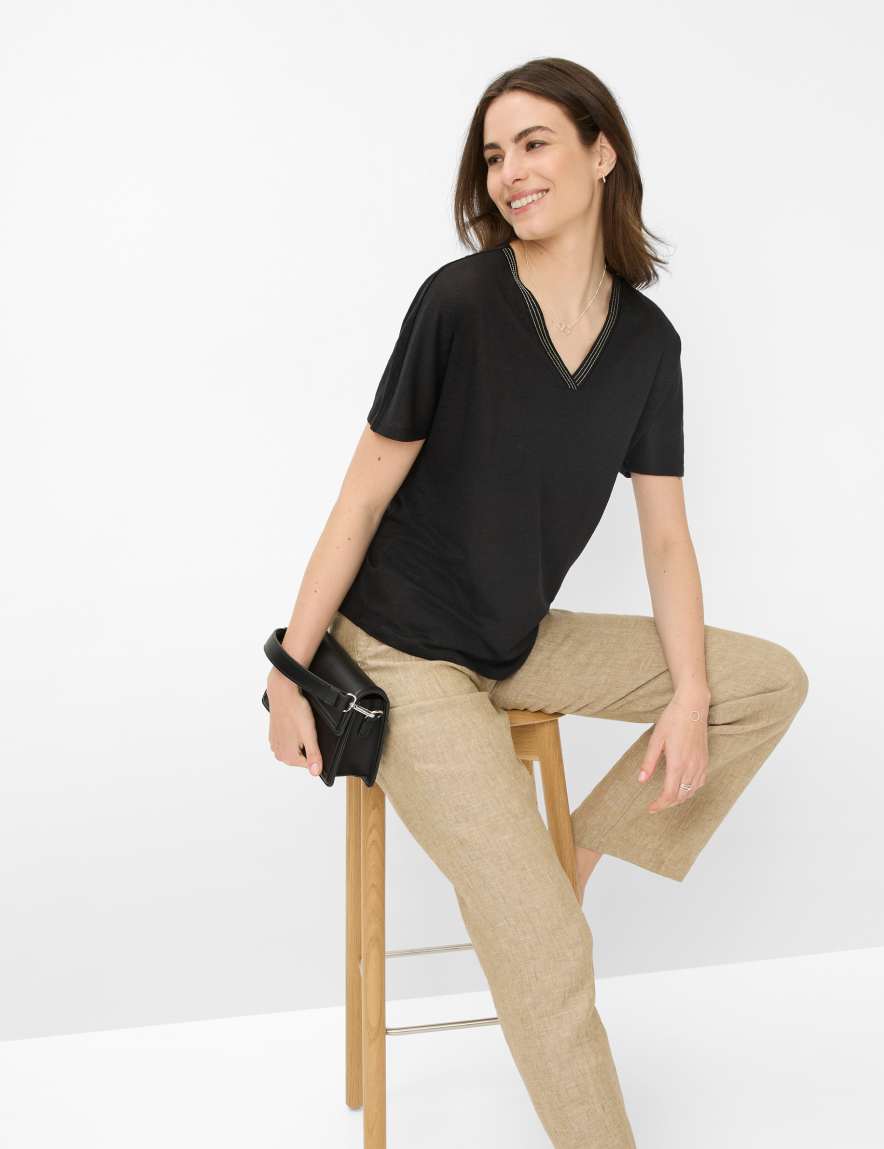 Eurex By Brax Women's Fashion T-shirts Style CAELEN Black ➜ - Buy At Brax