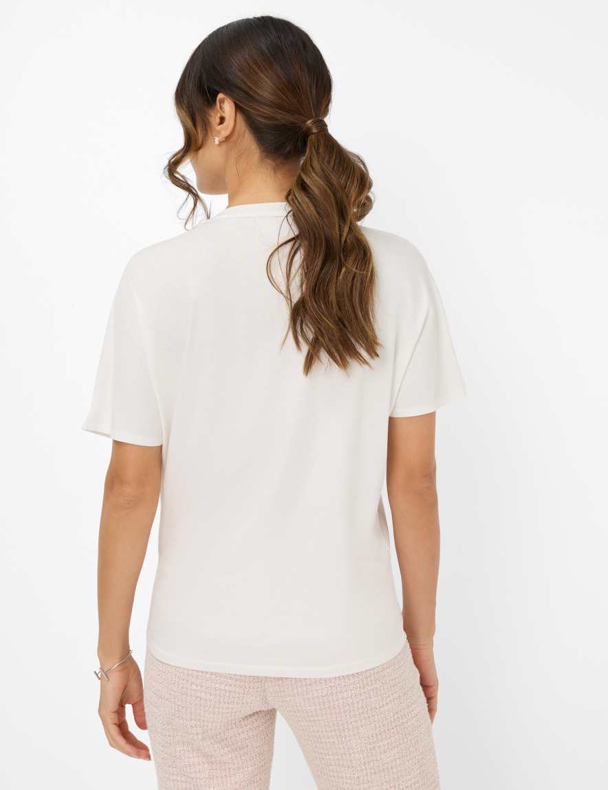 Eurex By Brax Women's Fashion T-shirts Style CAELEN Cream White