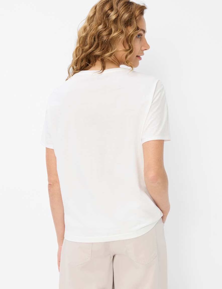 Eurex By Brax Women's Fashion T-shirts Style CAELEN Cream White