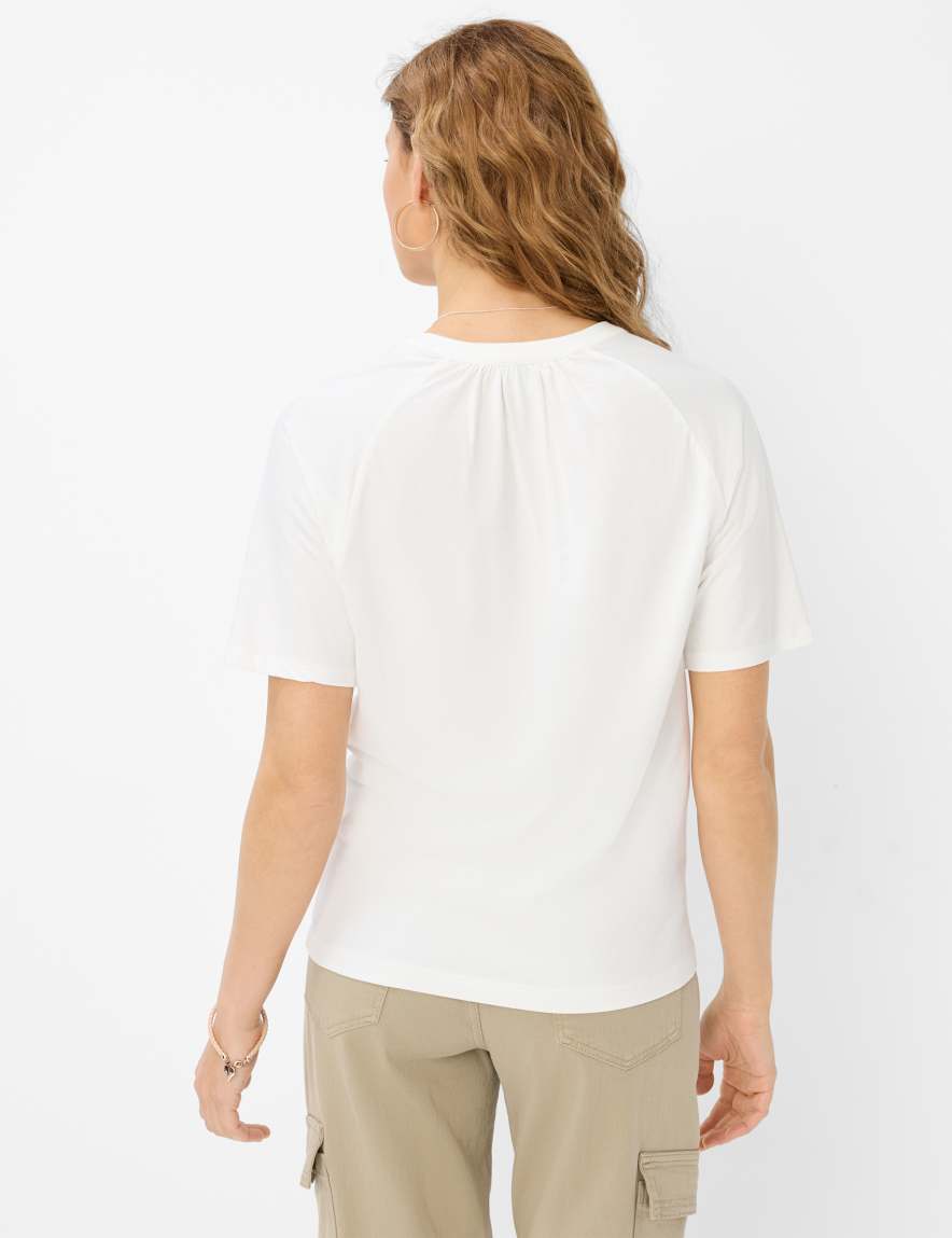 Eurex By Brax Women's Fashion T-shirts Style CAELEN Cream White