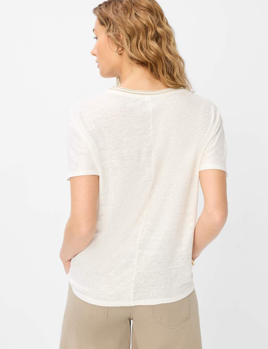 Eurex By Brax Women's Fashion T-shirts Style CAELEN Cream White