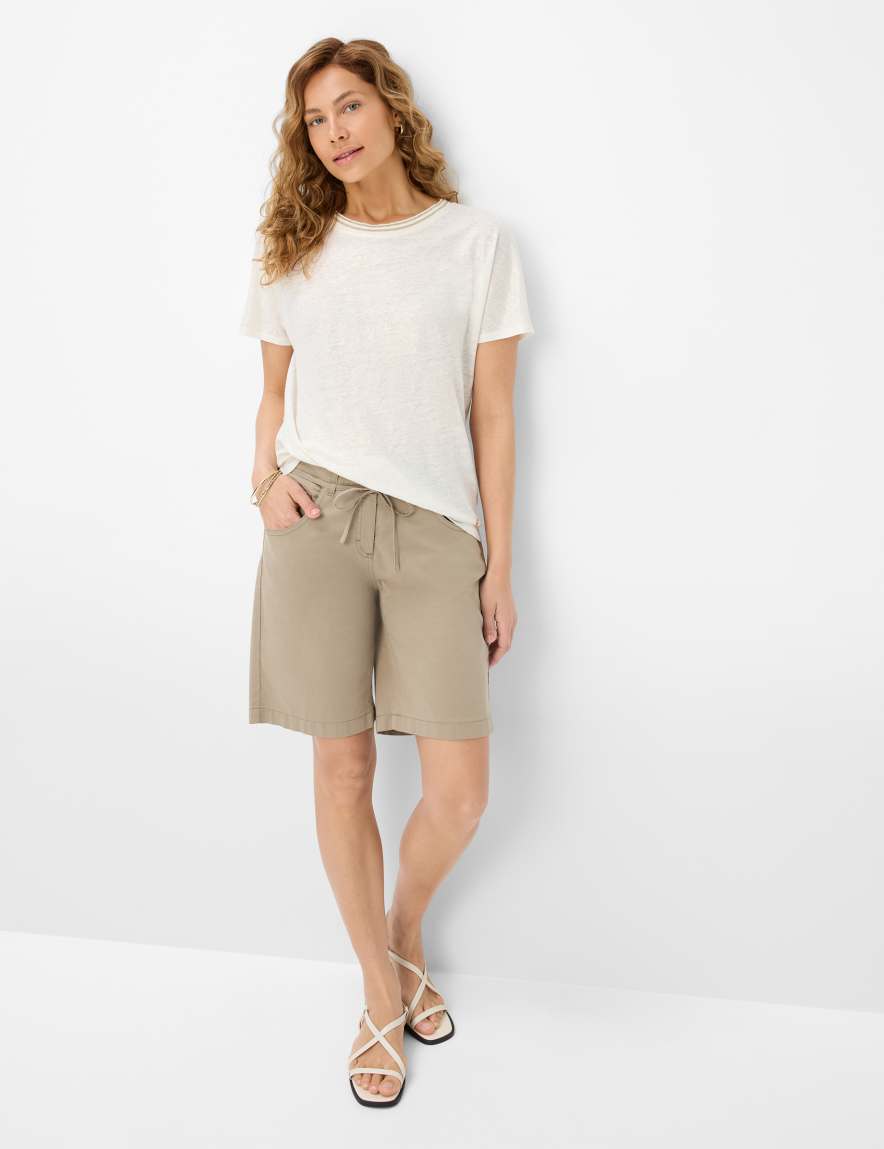 Eurex By Brax Women's Fashion T-shirts Style CAELEN Cream White