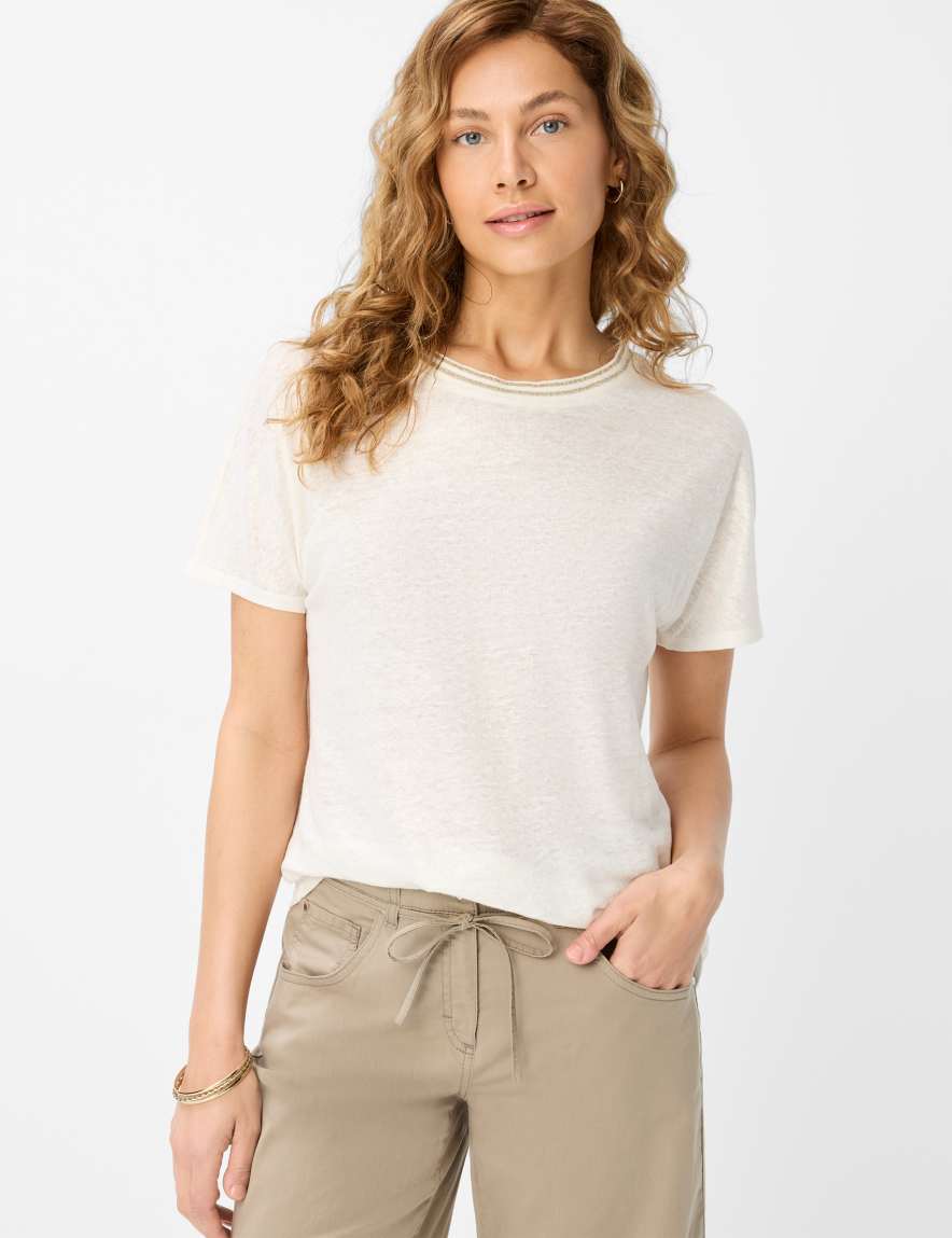 eurex by brax Women's fashion T-shirts Style CAELEN Cream White