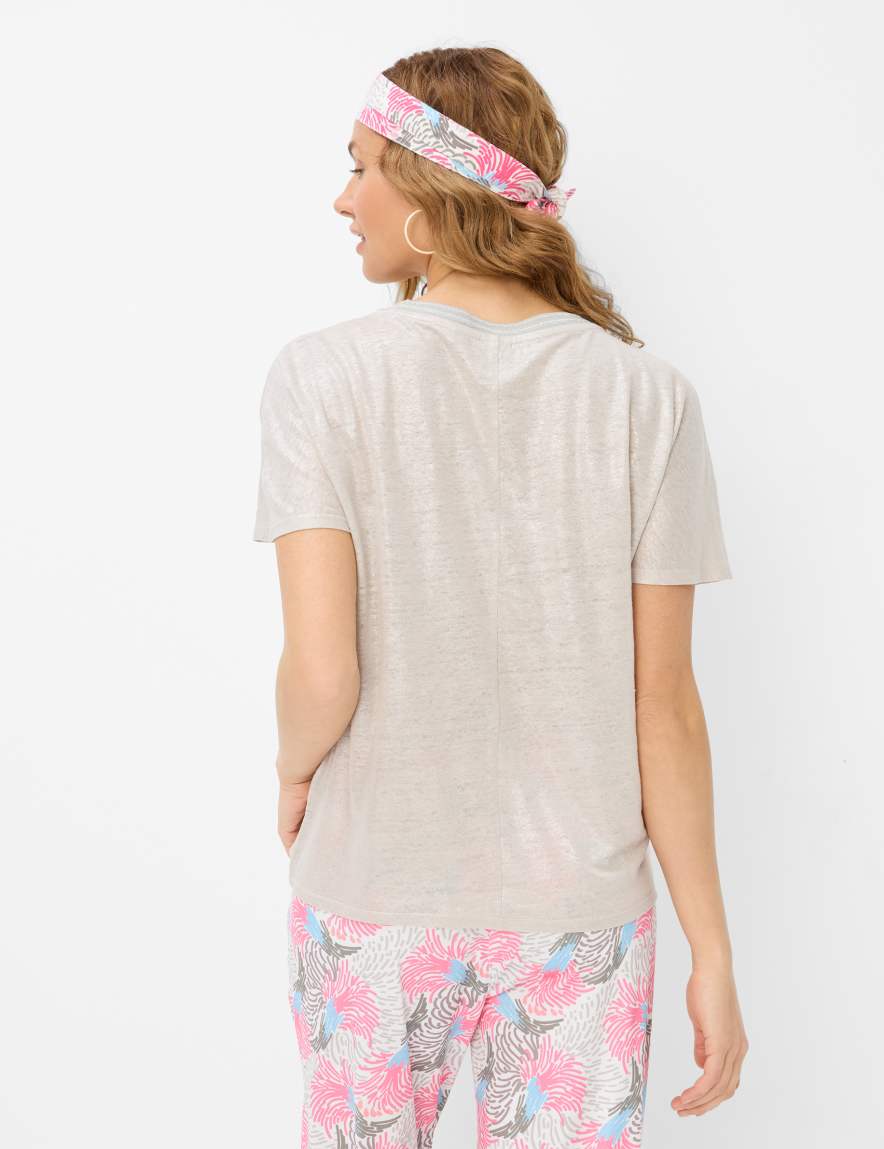 Eurex By Brax Women's Fashion T-shirts Style CAELEN Light Beige