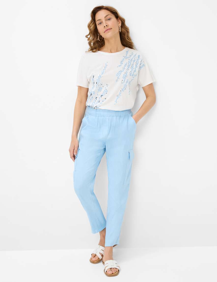 Eurex By Brax Women's Fashion T-shirts Style CAELEN Light Blue