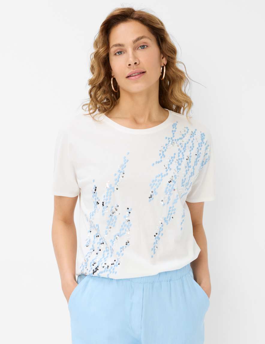 eurex by brax Women's fashion T-shirts Style CAELEN Light Blue