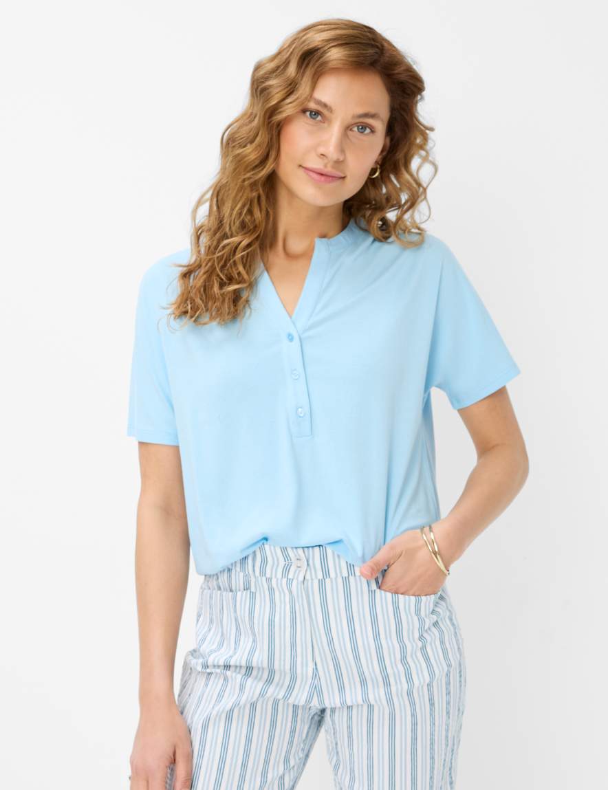 eurex by brax Women's fashion T-shirts Style CAELEN Light Blue