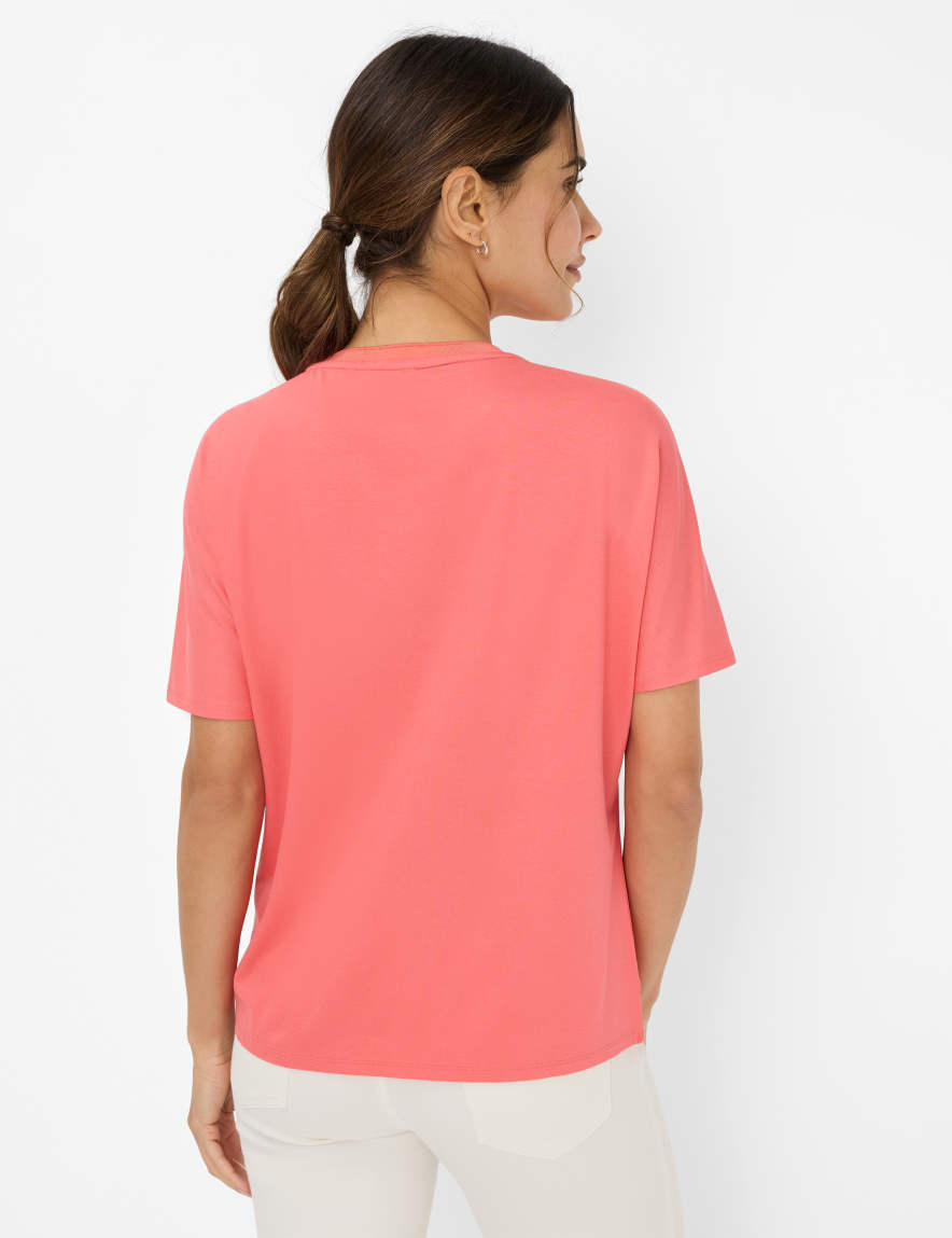 Eurex By Brax Women's Fashion T-shirts Style CAELEN Light Red