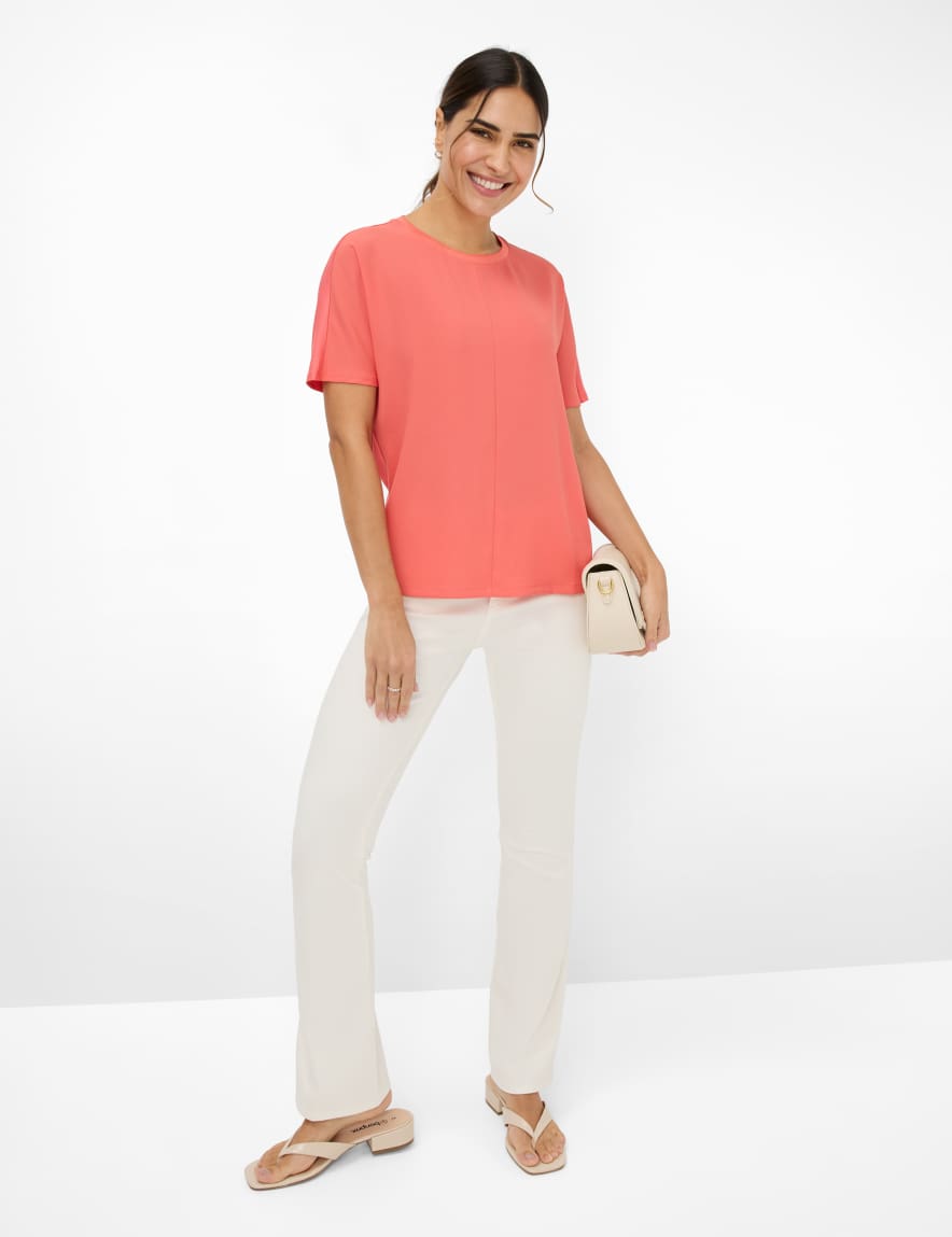 Eurex By Brax Women's Fashion T-shirts Style CAELEN Light Red