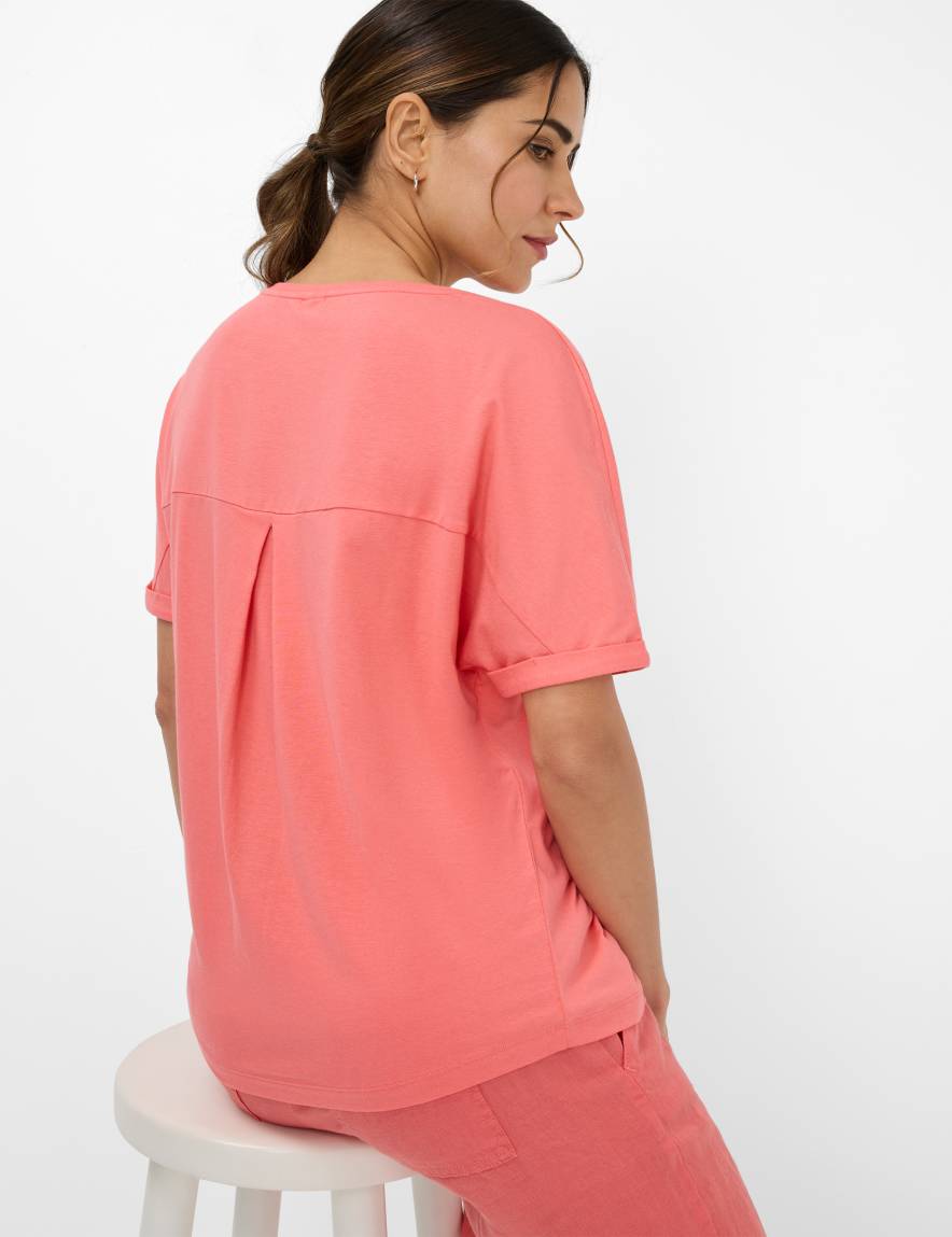 Eurex By Brax Women's Fashion T-shirts Style CAELEN Light Red