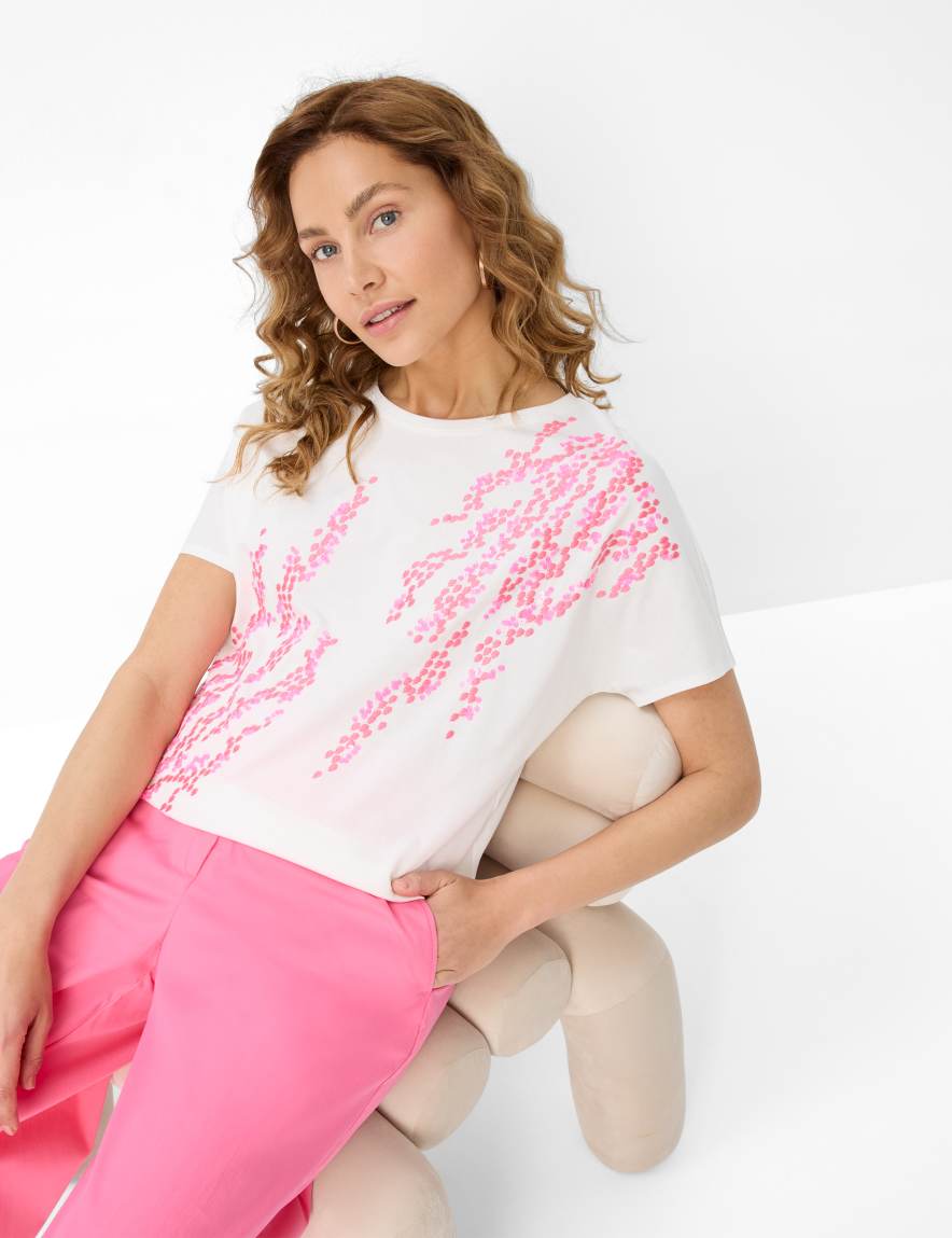 Eurex By Brax Women's Fashion T-shirts Style CAELEN Pink ➜ - Buy At Brax
