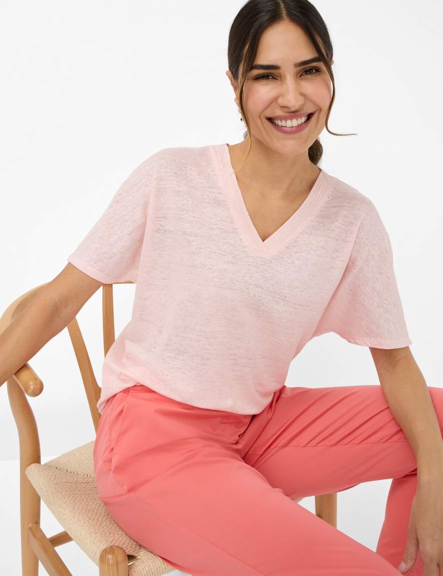 Eurex By Brax Women's Fashion T-shirts Style CAELEN Rose ➜ - Buy At Brax