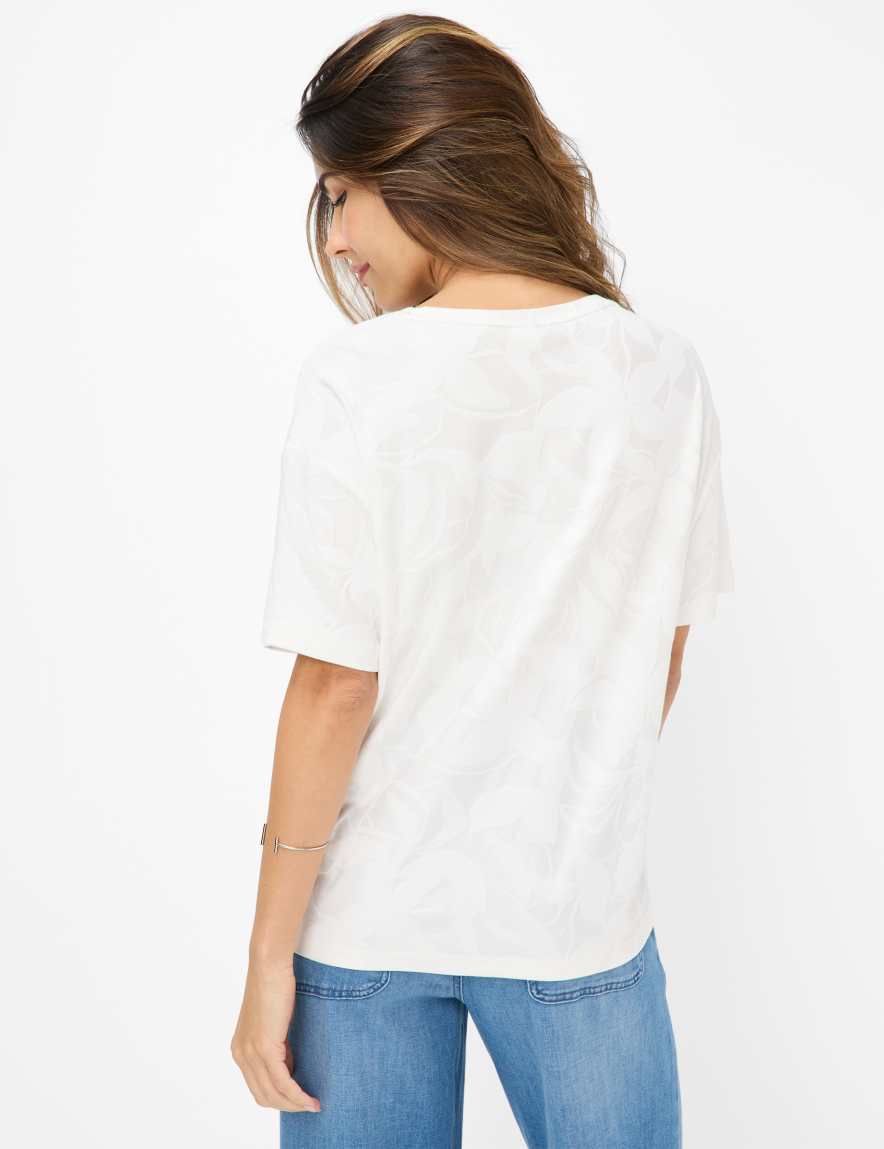 Eurex By Brax Women's Fashion T-shirts Style CALLY Cream White