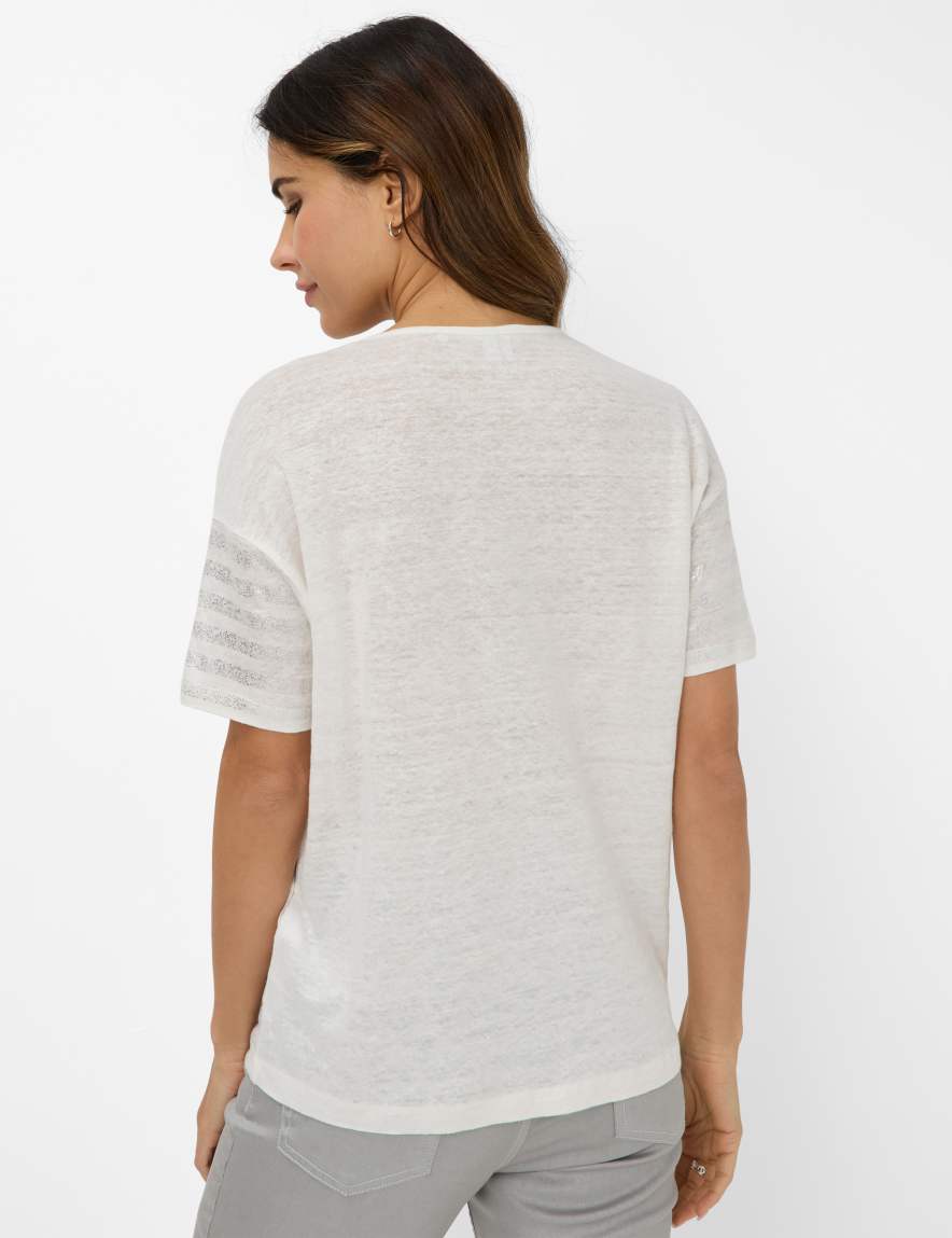 Eurex By Brax Women's Fashion T-shirts Style CANDICE Cream White