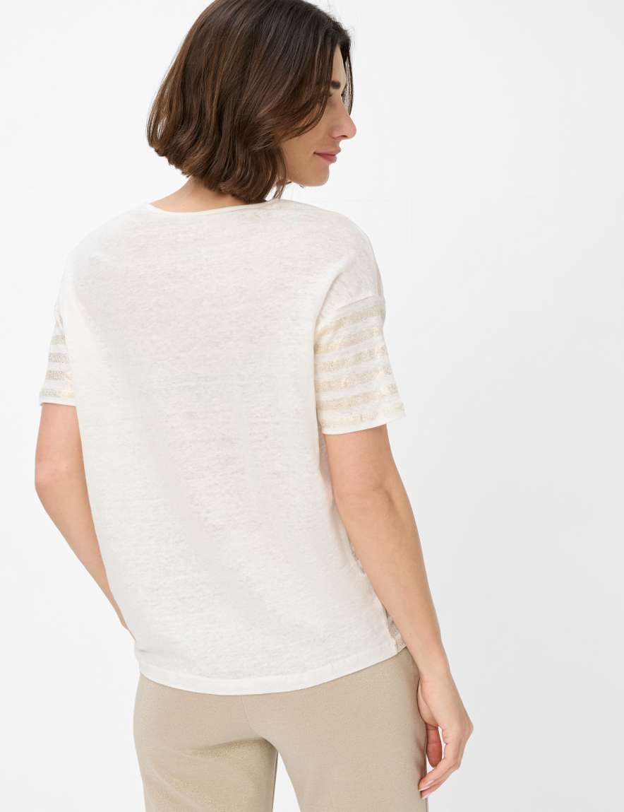 Eurex By Brax Women's Fashion T-shirts Style CANDICE Light Beige