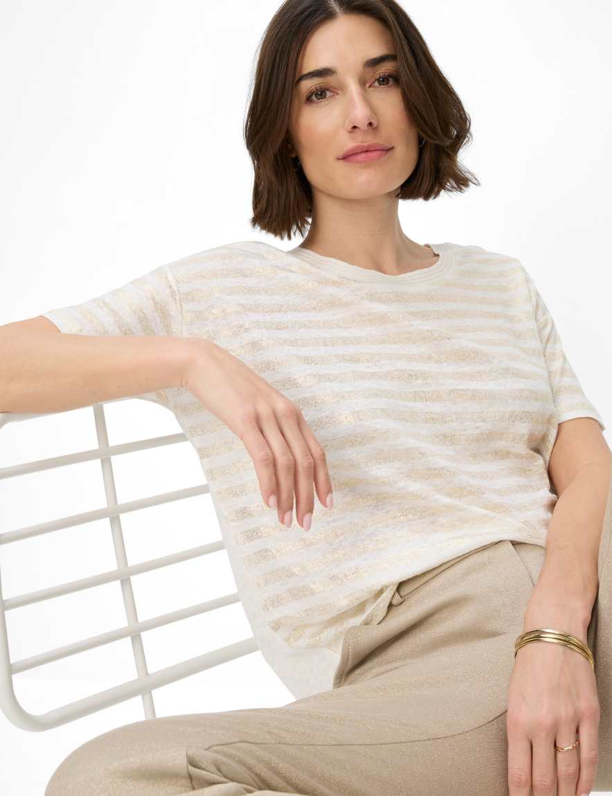 Eurex By Brax Women's Fashion T-shirts Style CANDICE Light Beige