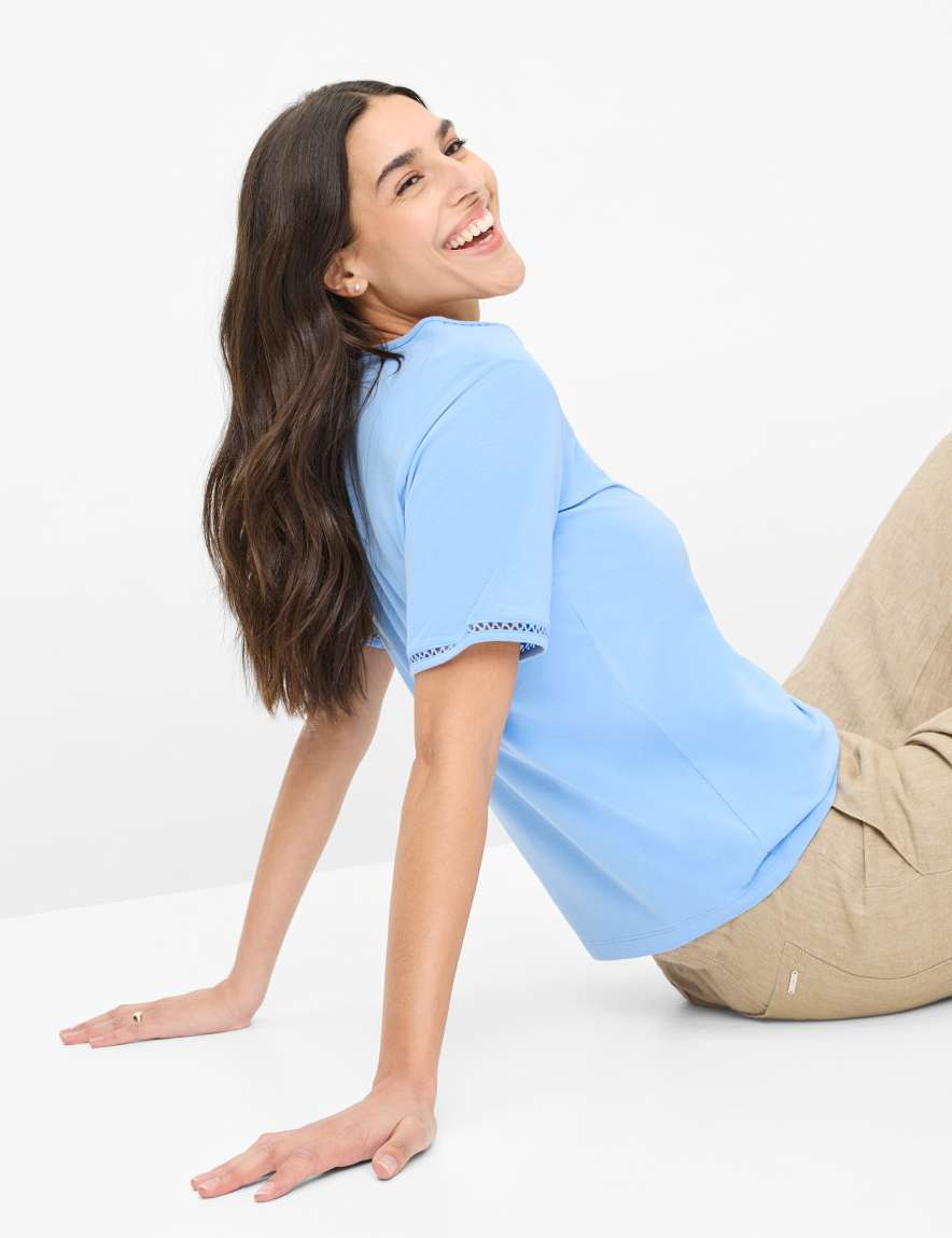 Eurex By Brax Women's Fashion T-shirts Style CARINA Blue ➜ - Buy At Brax