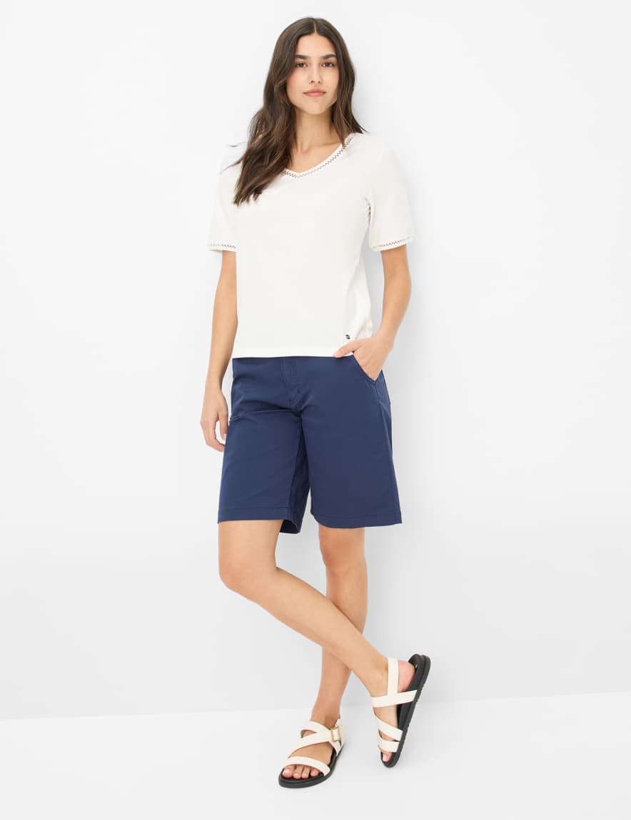 Eurex By Brax Women's Fashion T-shirts Style CARINA Cream White