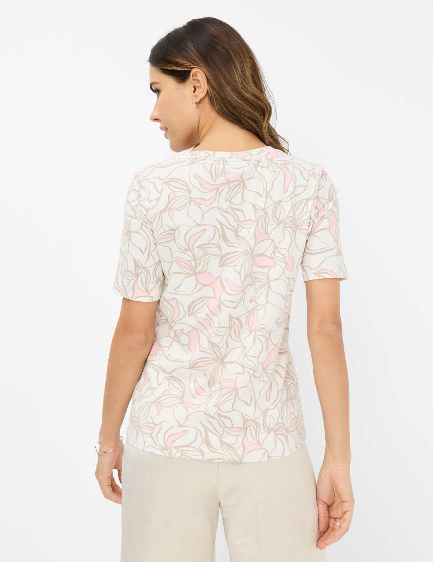 Eurex By Brax Women's Fashion T-shirts Style CARINA Cream White