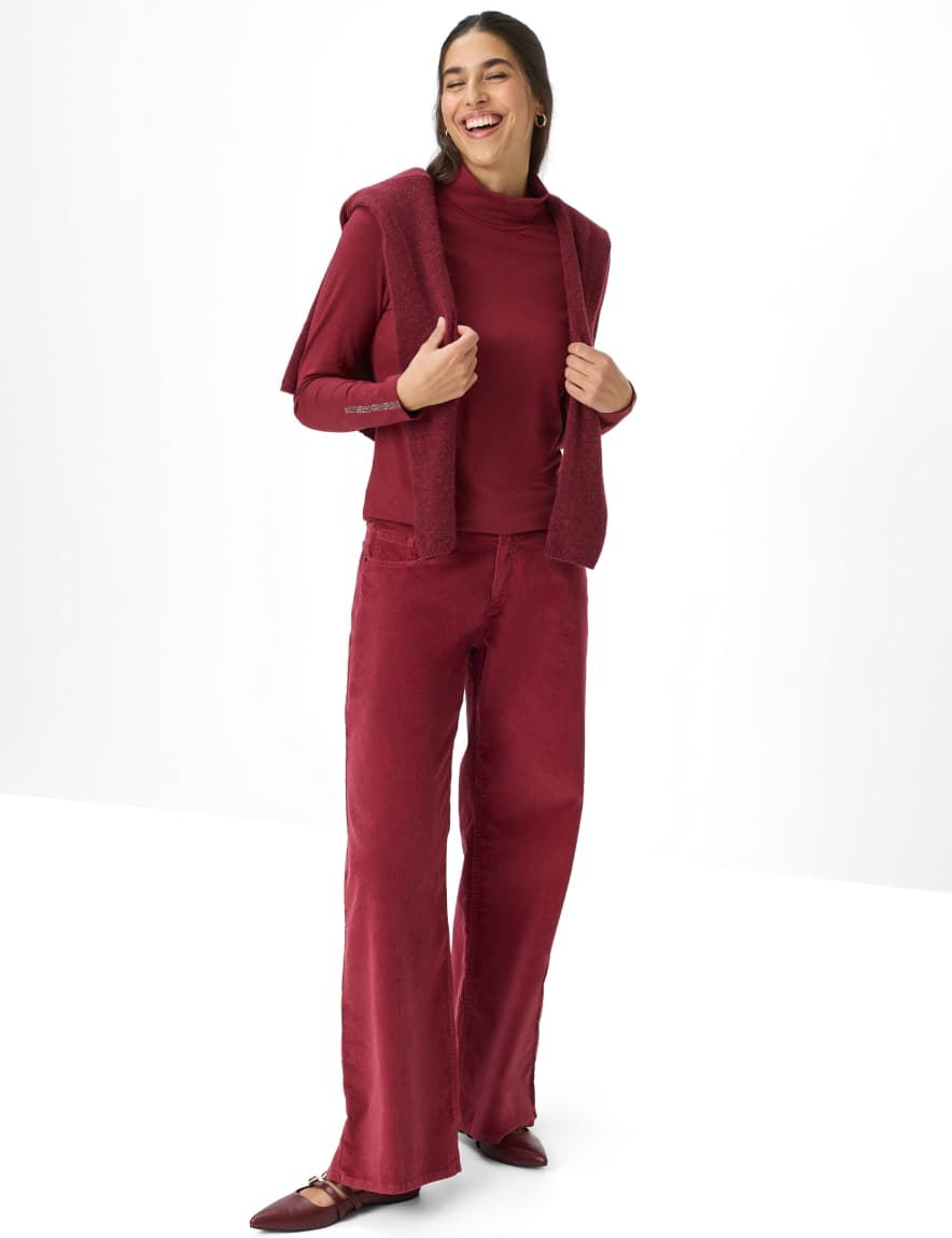 Eurex By Brax Women's Fashion T-shirts Style CARINA L Dark Red