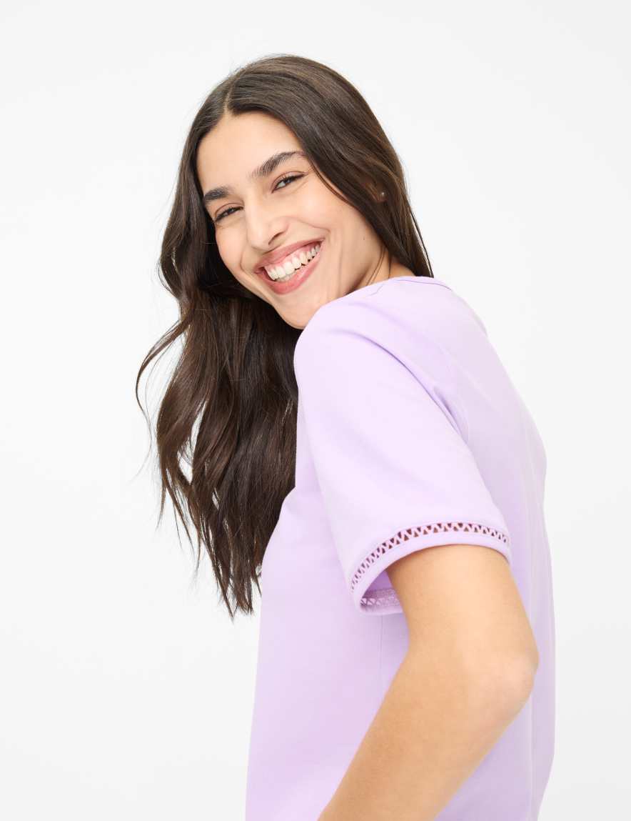 Eurex By Brax Women's Fashion T-shirts Style CARINA Purple - Lilac