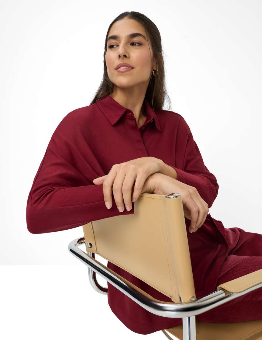 Eurex By Brax Women's Fashion T-shirts Style CELIA M Dark Red