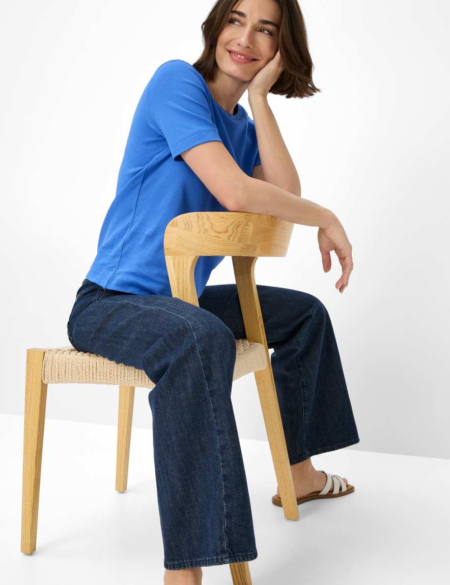 Eurex By Brax Women's Fashion T-shirts Style CIRA Blue ➜ - Buy At Brax