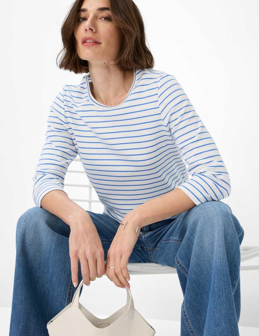 Eurex By Brax Women's Fashion T-shirts Style CIRA Blue ➜ - Buy At Brax