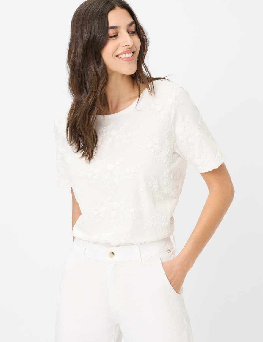 eurex by brax Women's fashion T-shirts Style CIRA Cream White