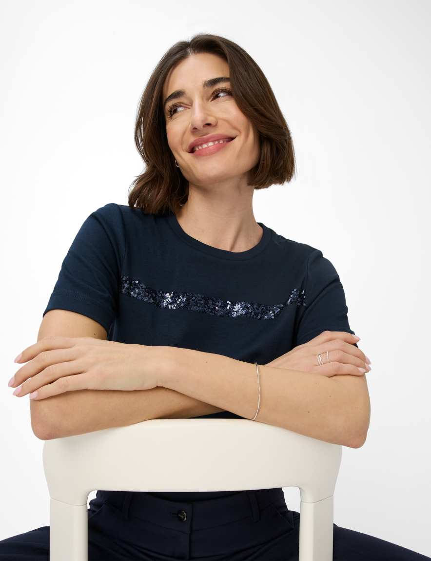 Eurex By Brax Women's Fashion T-shirts Style CIRA Dark Blue