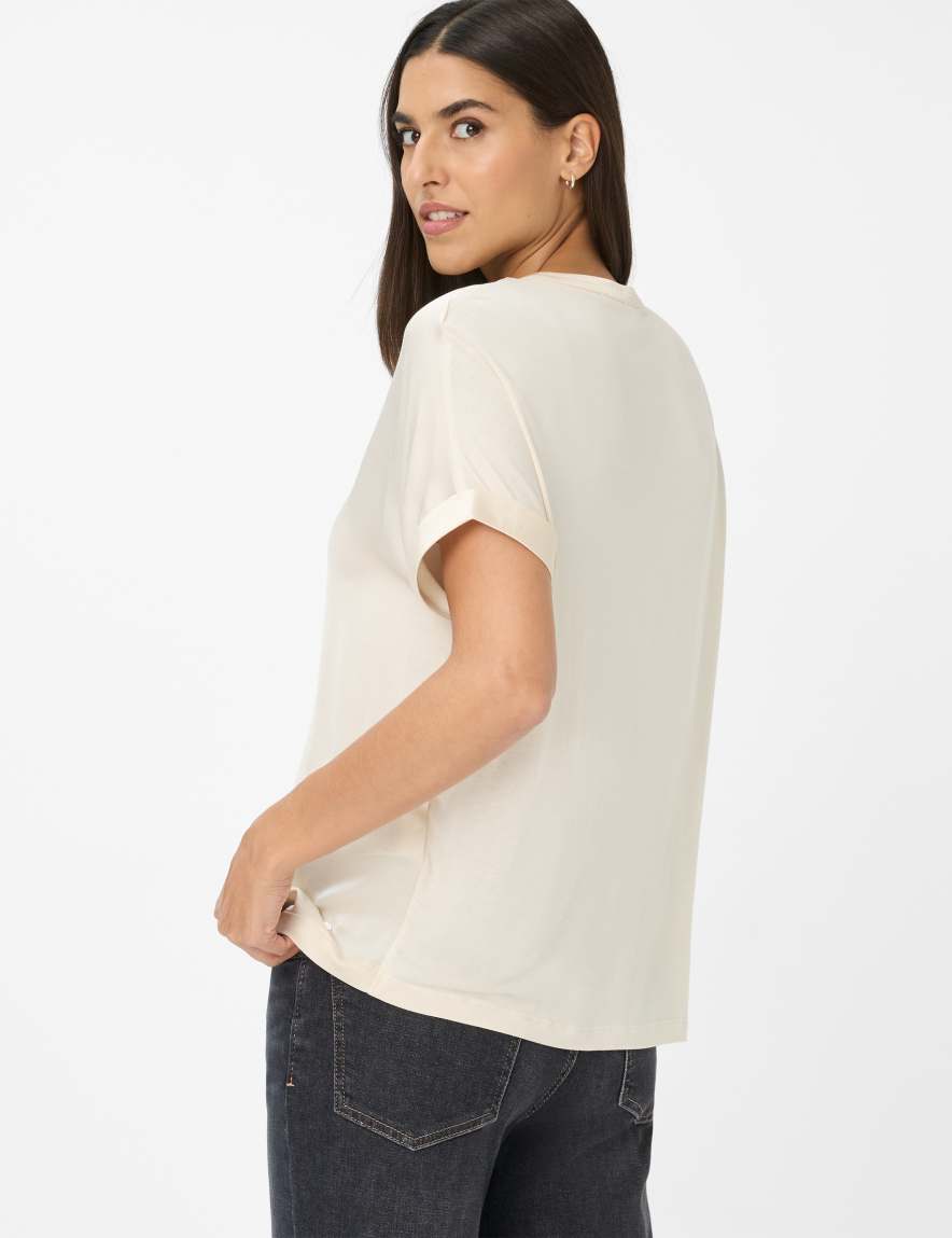 Eurex By Brax Women's Fashion T-shirts Style CLAIRE S Light Beige