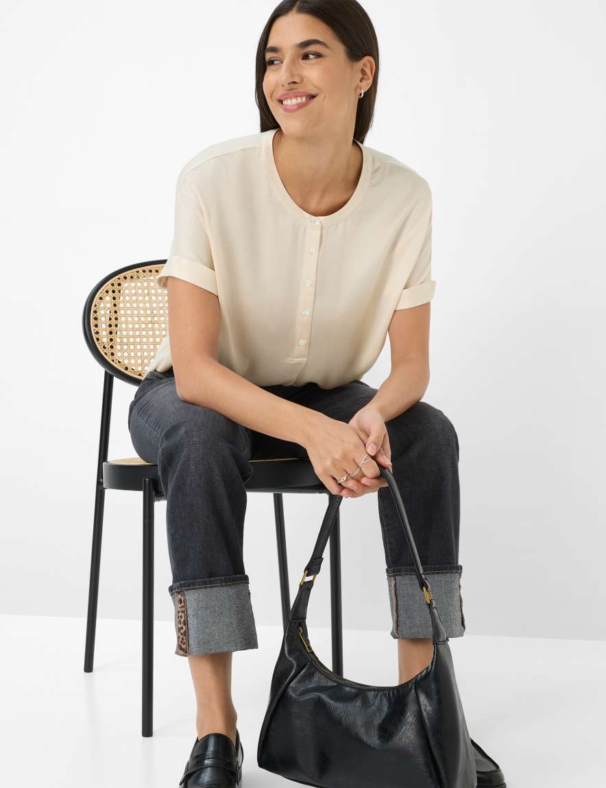 Eurex By Brax Women's Fashion T-shirts Style CLAIRE S Light Beige