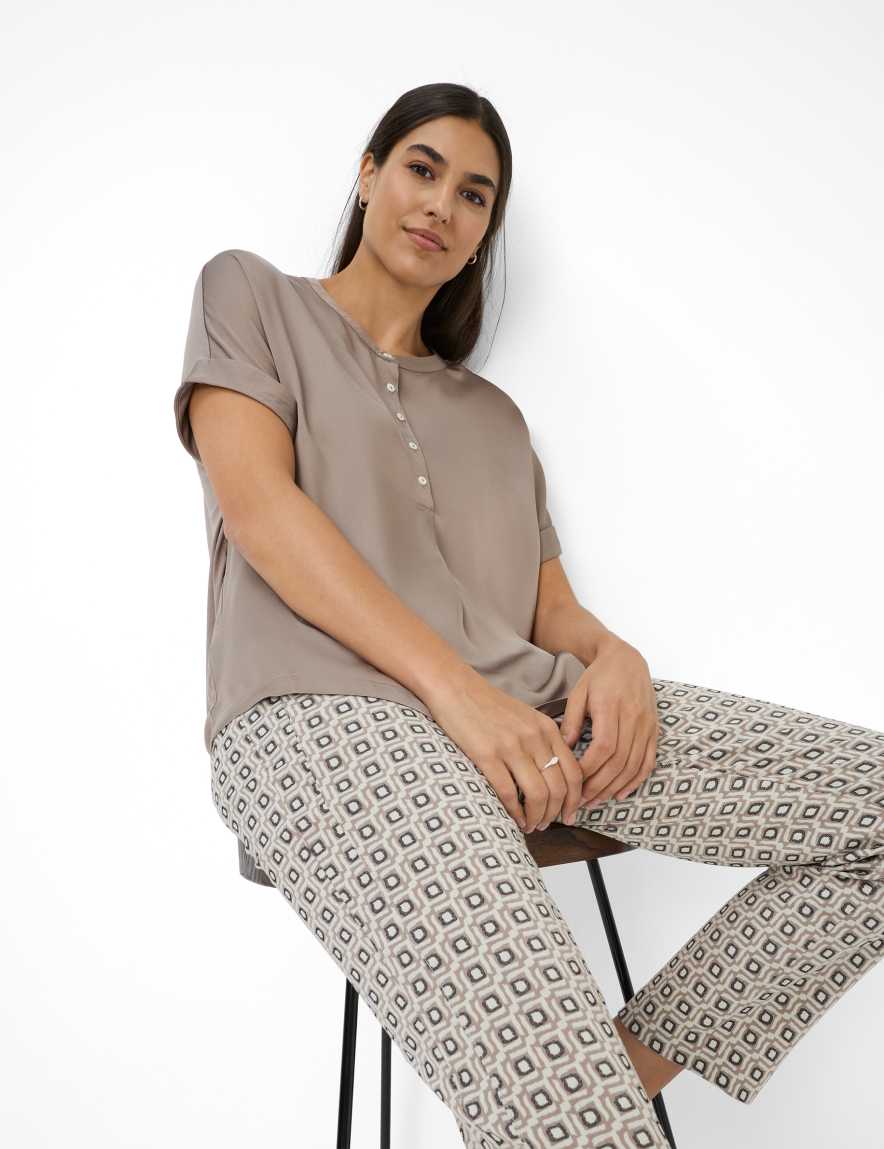 Eurex By Brax Women's Fashion T-shirts Style CLAIRE S Light Brown