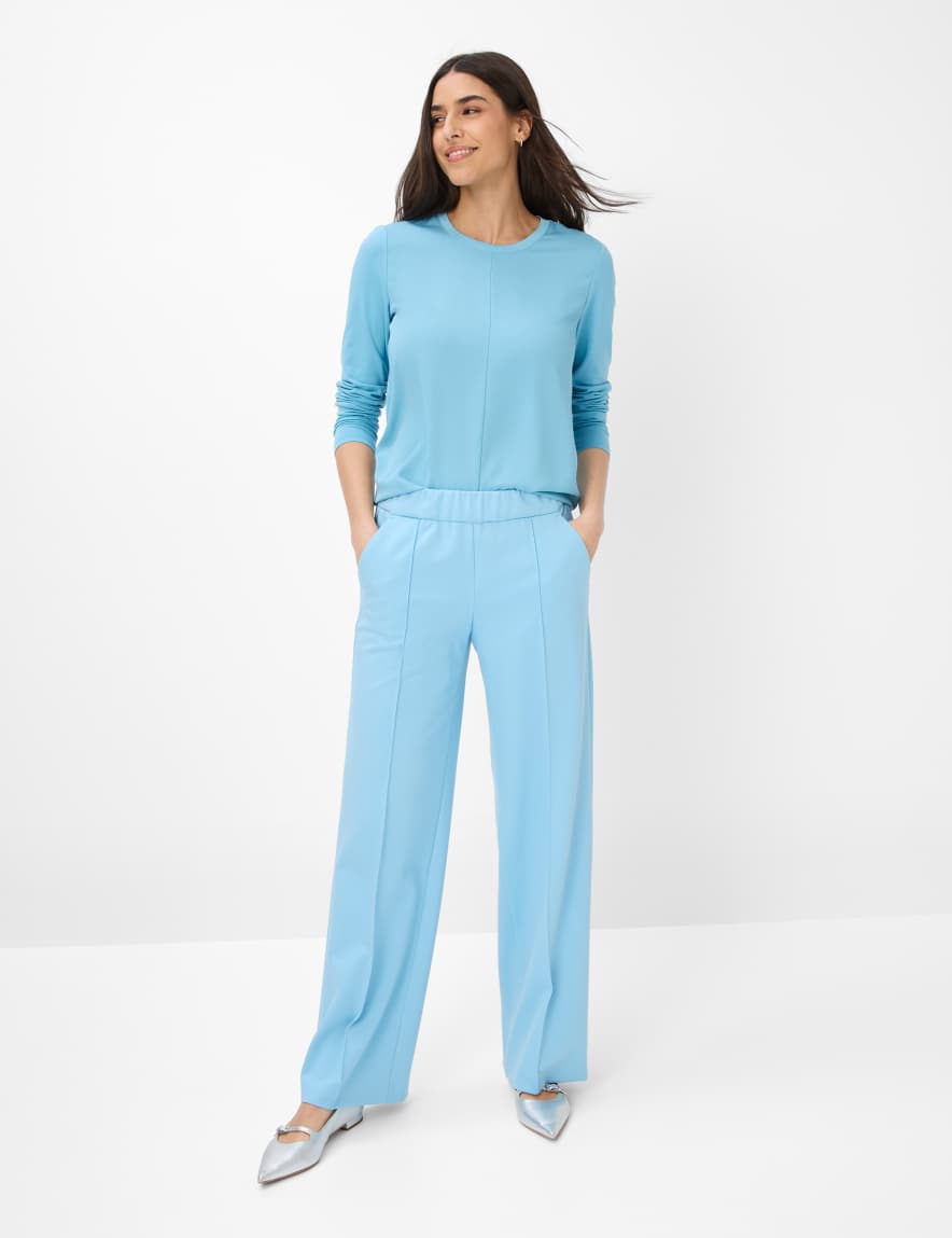 Eurex By Brax Women's Fashion T-shirts Style CLARA Light Blue