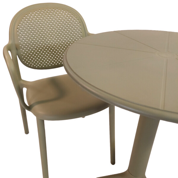 Europa Leisure Anders Bistro Table Avocado Green With 2 Stina Armchairs Avocado Green - Europa Leisure (UK)