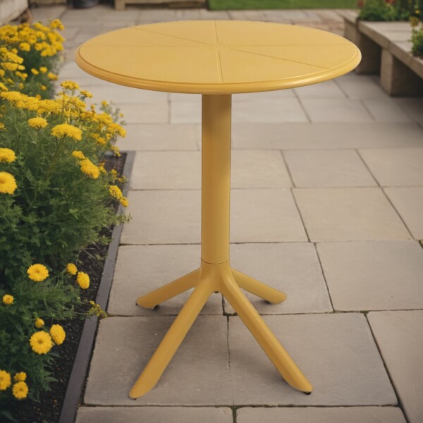 Europa Leisure Anders Bistro Table In Saffron Yellow - Europa Leisure (UK)