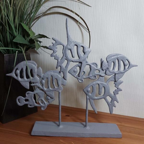 europa leisure Angel Fish Shoal - Elur Iron Ornament Grey Shimmer - Europa Leisure (UK)