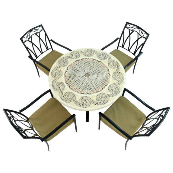 Europa Leisure AVIGNON Dining Table With 4 ASCOT Chairs Set