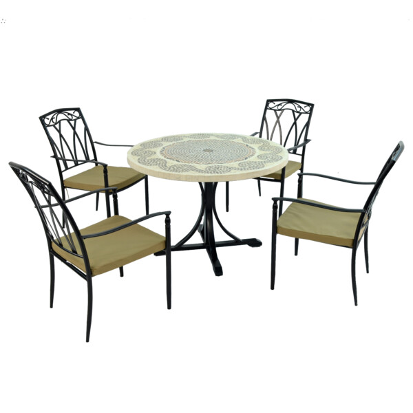 Europa Leisure AVIGNON Dining Table With 4 ASCOT Chairs Set