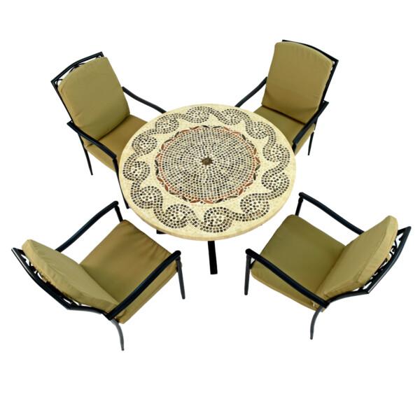 Europa Leisure AVIGNON Dining Table With 4 ASCOT DELUXE Chairs Set