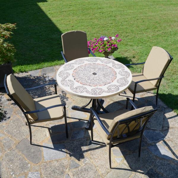 europa leisure AVIGNON Dining Table with 4 ASCOT DELUXE Chairs Set