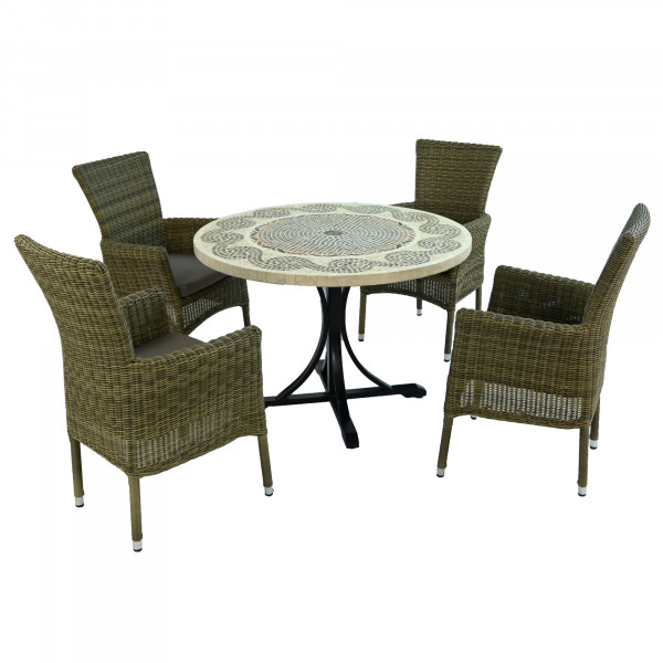 europa leisure AVIGNON Dining Table with 4 DORCHESTER Chairs Set