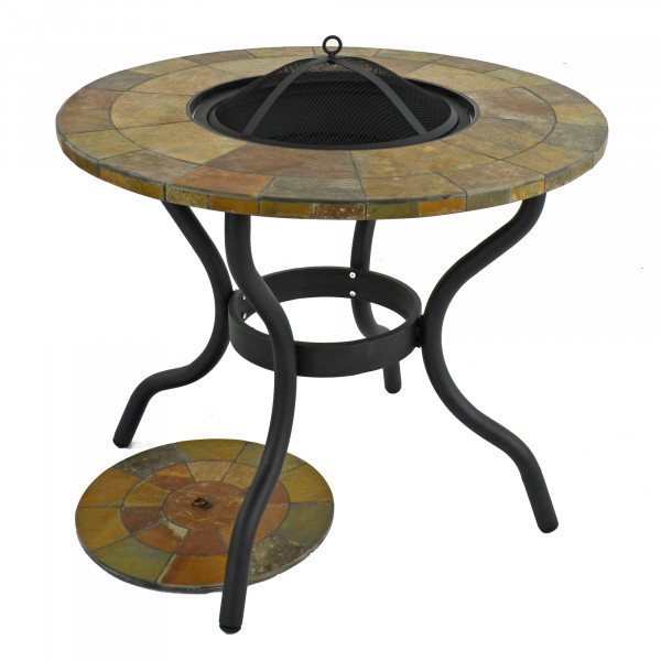 Europa Leisure BAYFIELD FIREPIT 89cm Table With 4 DORCHESTER Chairs Set