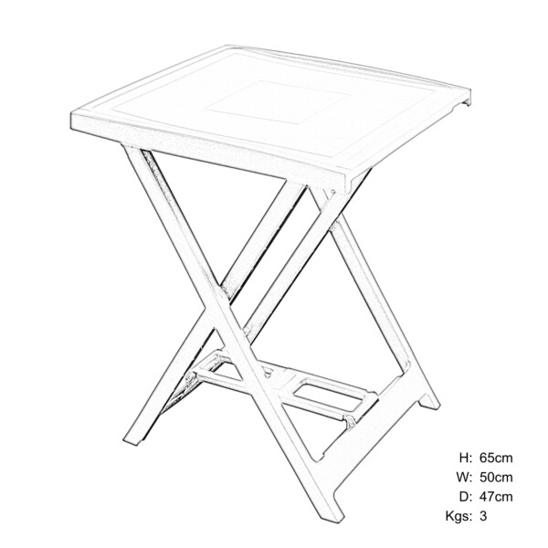 Europa Leisure BORETTO Folding Tray Table Anthracite