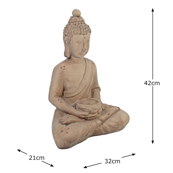 Europa Leisure Buddha Sitting - Weathered Stone Effect - Europa Leisure (UK)