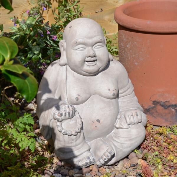 europa leisure Buddhist Monk Sitting - weathered stone effect - Europa Leisure (UK)