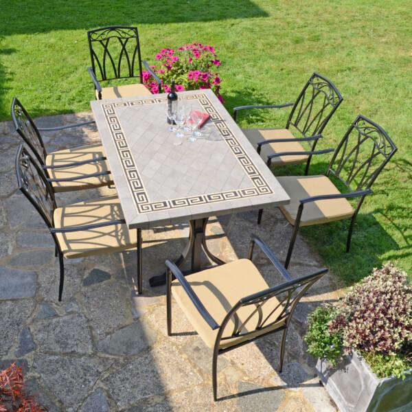 europa leisure BURLINGTON Dining Table with 6 ASCOT Chairs Set