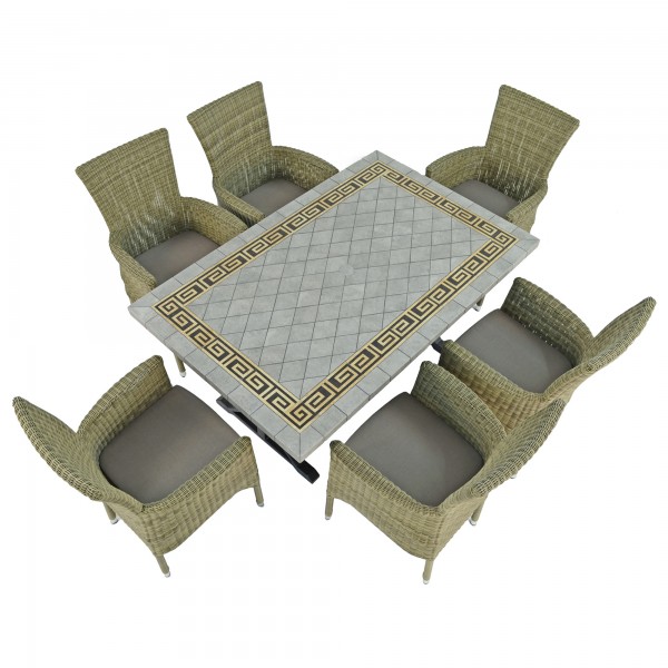 Europa Leisure BURLINGTON Dining Table With 6 DORCHESTER Chairs Set